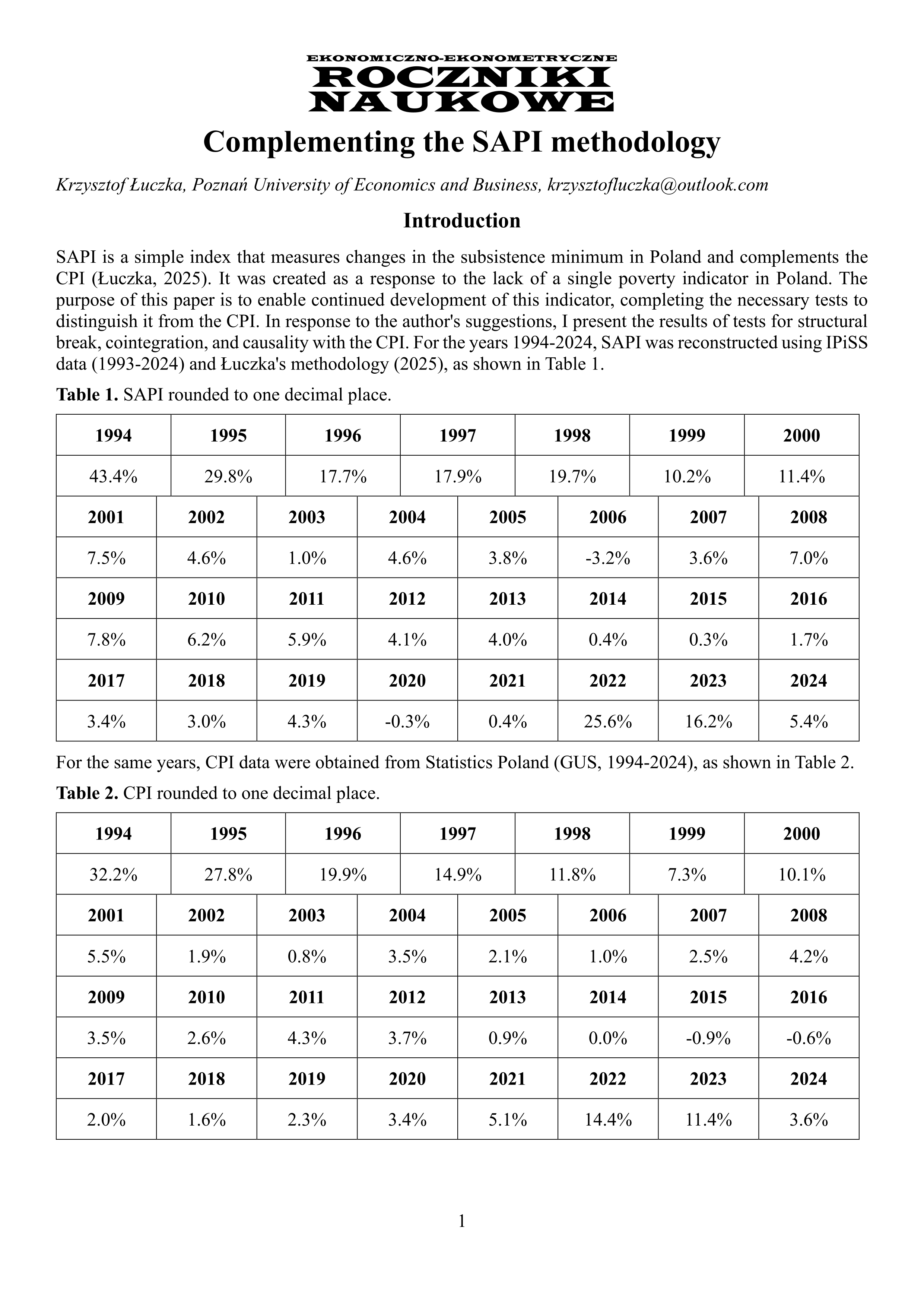 Complementing the SAPI methodology